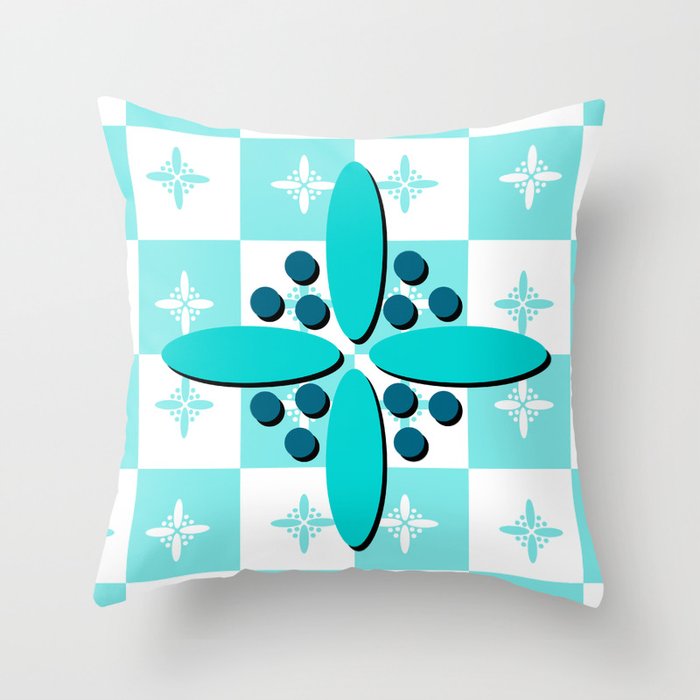 Star Flower H Throw Pillow