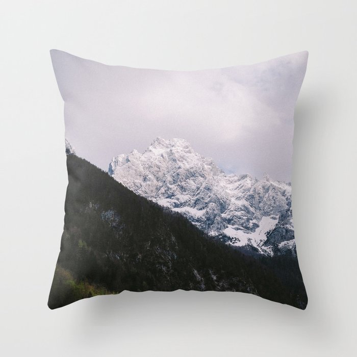 Contrast Mountains Throw Pillow