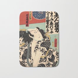 The fishmonger Danshichi (Utagawa Yoshiiku) Bath Mat