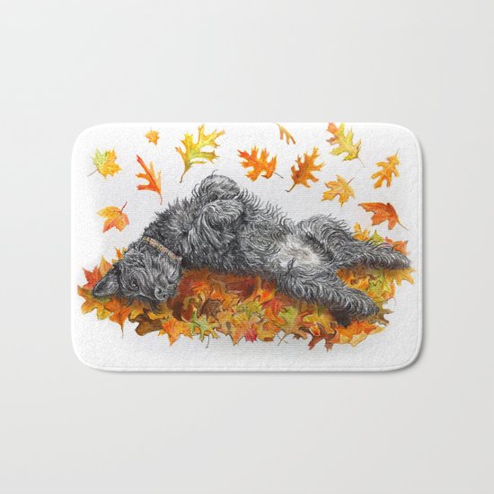 Scottie Dog Fall Fun Bath Mat