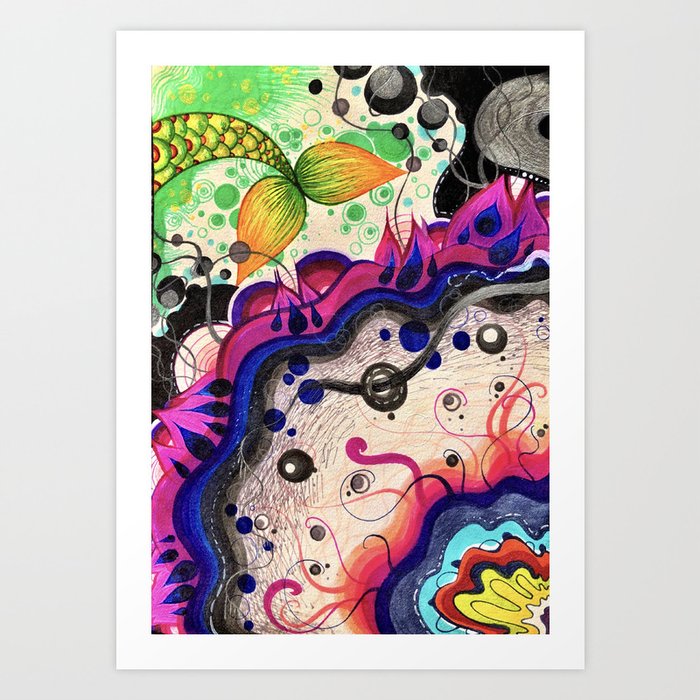 Sea Swirls Art Print
