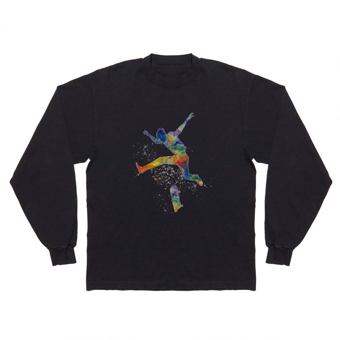 watercolor skater Long Sleeve T Shirt