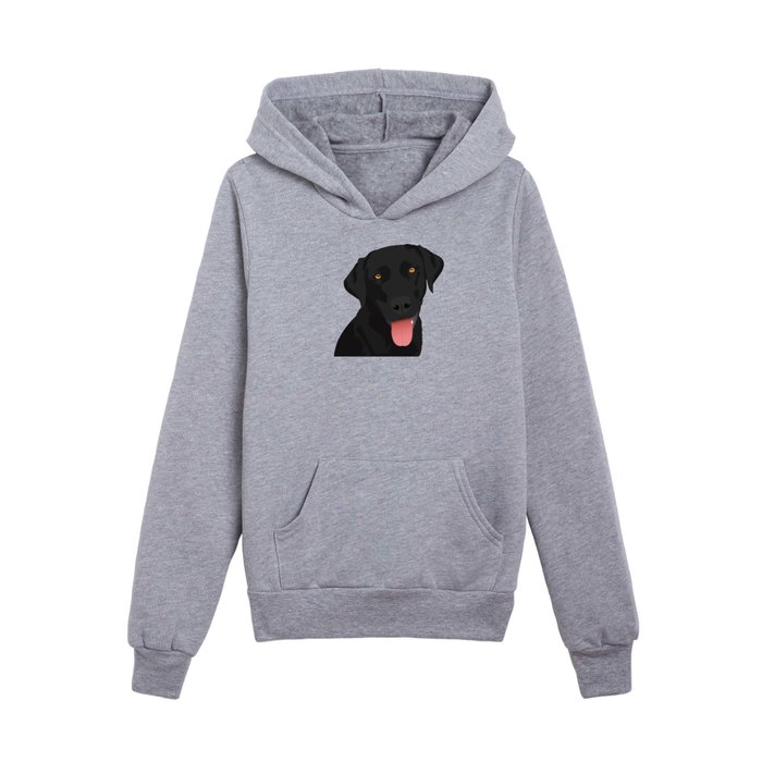 Cute Black Lab Kids Pullover Hoodie