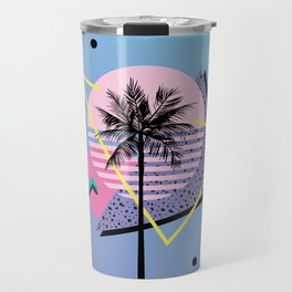 Memphis pattern 46 - 80s / 90s Retro / Palm Tree Travel Mug