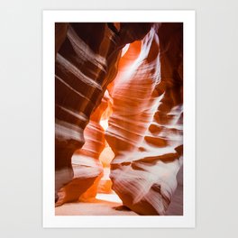 The Passage | Nature Landscape Photography of Wavy Red Rock Formations in Antelope Canyon Arizona Art Print