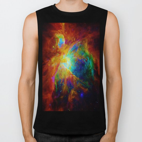 Orion NEBula : Colorful Galaxy Biker Tank