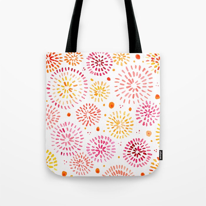 Abstract watercolor sparkles – yellow and orange Tote Bag