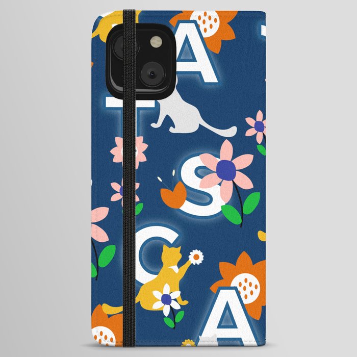 A Playful Furry Family of Cats iPhone Wallet Case