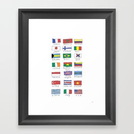 World traveler flags Framed Art Print