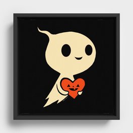 Valentine Ghost Framed Canvas