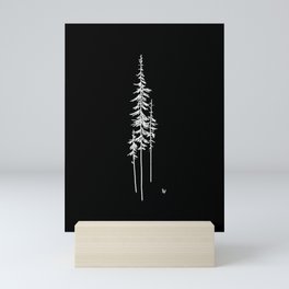 The Forest (Black and White) Mini Art Print