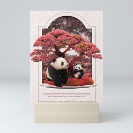 Panda flor de cerezo Mini Art Print