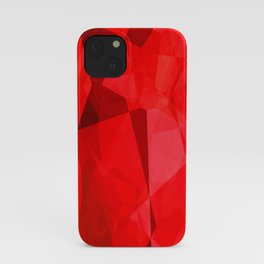 Mottled Red Poinsettia 1 Ephemeral Abstract Polygons 2 iPhone Case