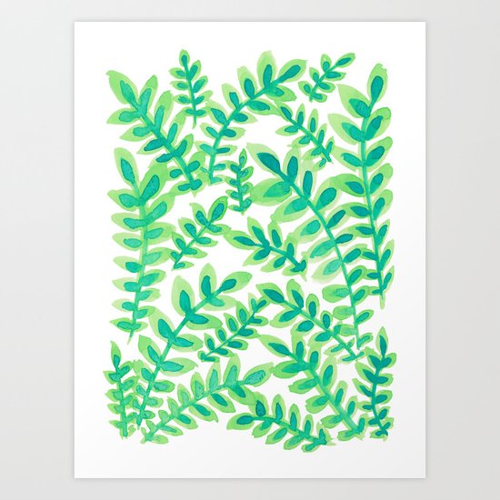 Greens Art Print