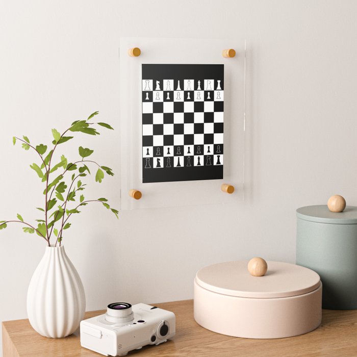 Chess Board Layout Floating Acrylic Print by HomeStead Digital