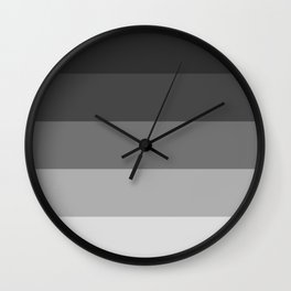 Soft Gray Stripes in Perfect Balance Wall Clock