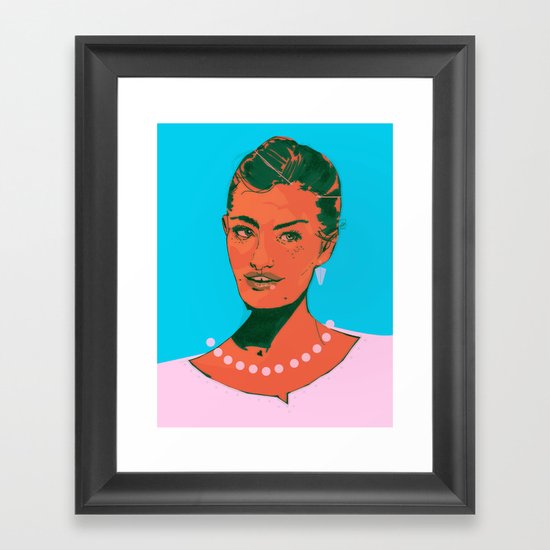 Here I Am Framed Art Print