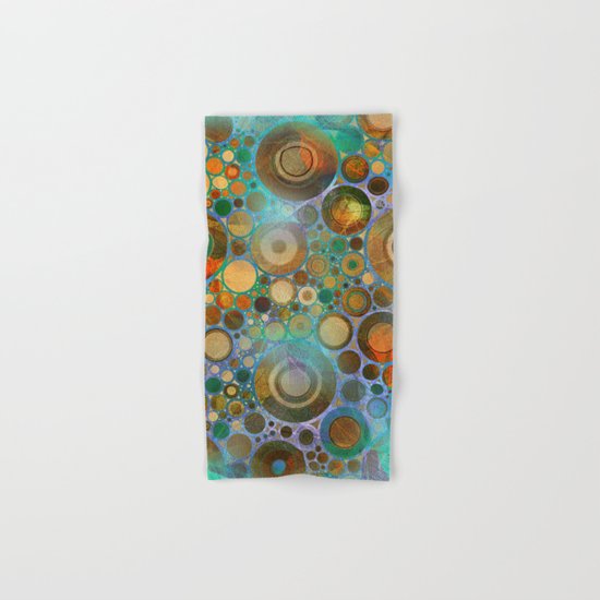 Abstract Circles Pattern Hand & Bath Towel