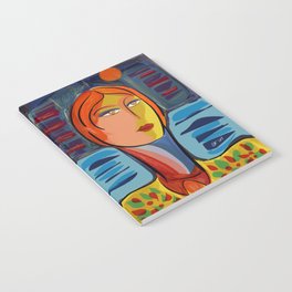 Woman at the window on the French Riviera Notebook