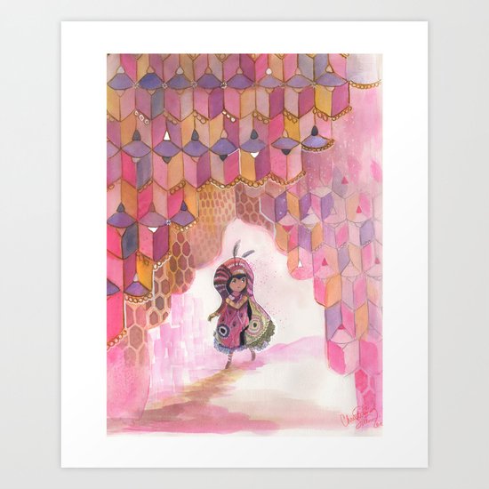 Honeycomb Wanderer Art Print