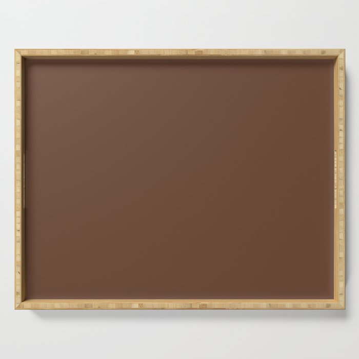 SORREL HORSE COLOR. Dark Brown Solid Color Serving Tray