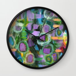 Taking Positive Steps Abstract Art Painting Wall Clock
