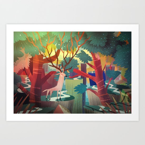 The forest God Art Print
