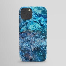 Blue Flowing Water Photo Manipulation iPhone Case