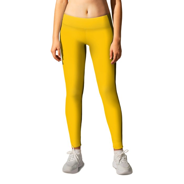 Golden Poppy Solid Color Simple One Color Leggings