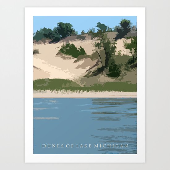 Dunes of Lake Michigan Art Print