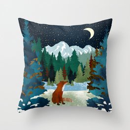 Winter Fox Vista Throw Pillow