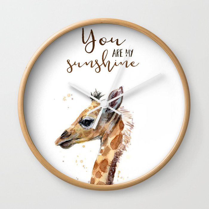 You Are My Sunshine Giraffe Nursery Animals Watercolor Art Wall My Sunshine Giraffe Nursery Animals