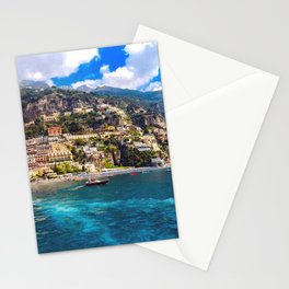 Coast line of Positano, Italy Stationery Cards