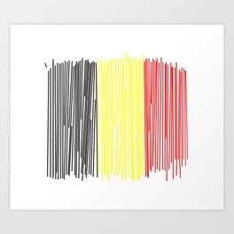 Belgian flag Art Print