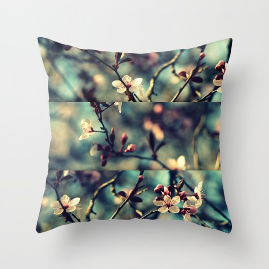 Vintage Blossoms - Triptych Throw Pillow