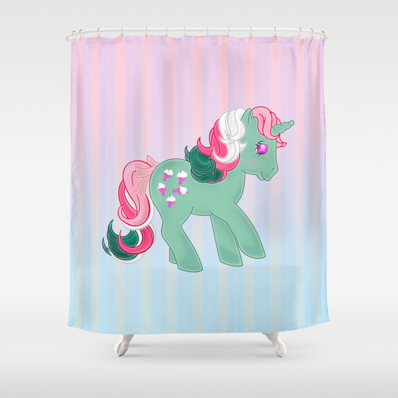 G1 My Little Pony Stylized Fizzy Shower Curtain By Gertee Society6