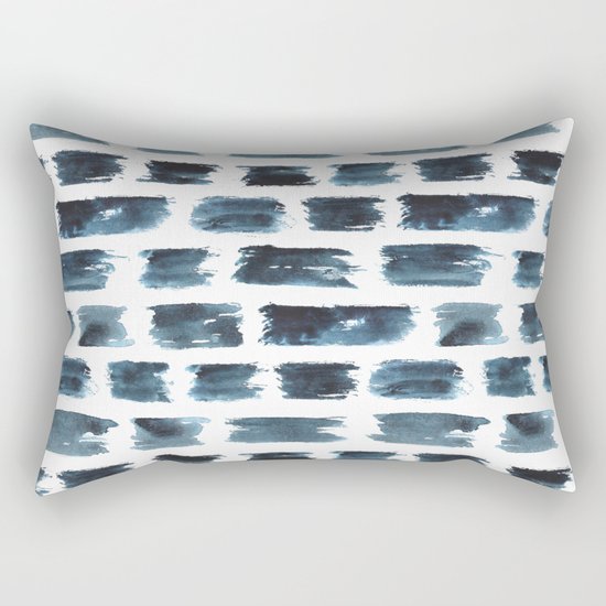 Indigo brushstrokes Rectangular Pillow