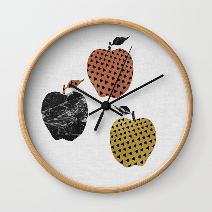 Apples Art Print Wall Clock
