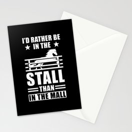 Id rather be in the stall than in the mall Stationery Card