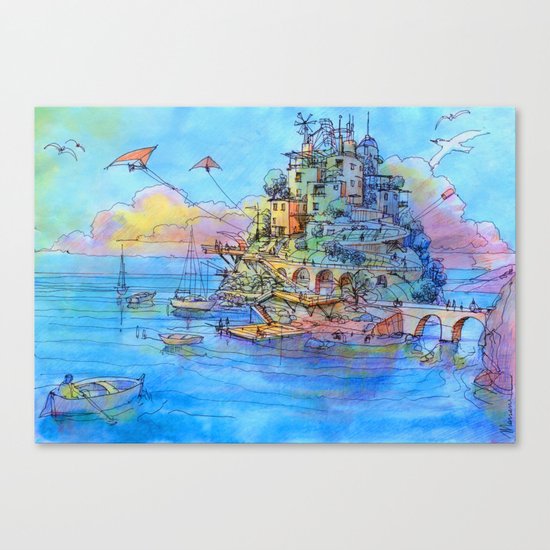 Paesaggio di fantasia Canvas Print