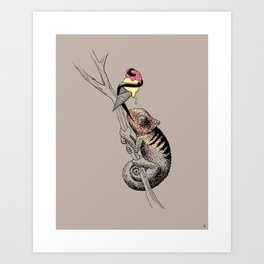 SWEET CHAMELEON Art Print