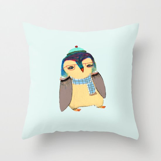 Cute Penguin Throw Pillow