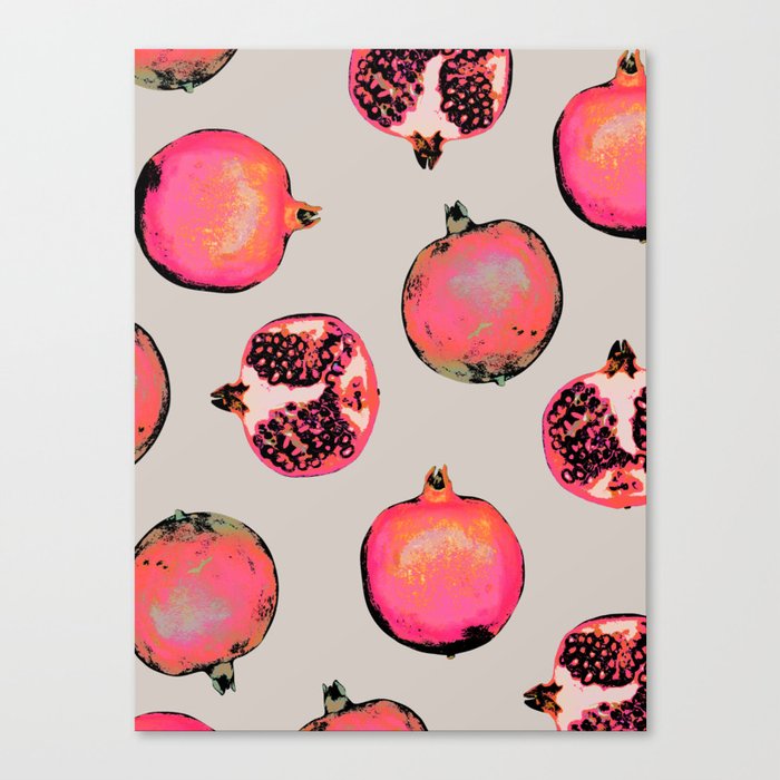 Pomegranate Pattern Canvas Print