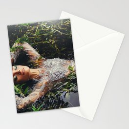 Song of Ophelia singing in the river Denmark; William Shakespeare's Hamlet magical realism female portrait color photograph / photography Stationery Card