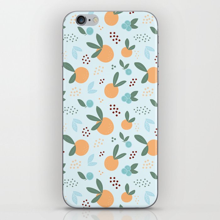 Oranges and Blueberries iPhone Skin