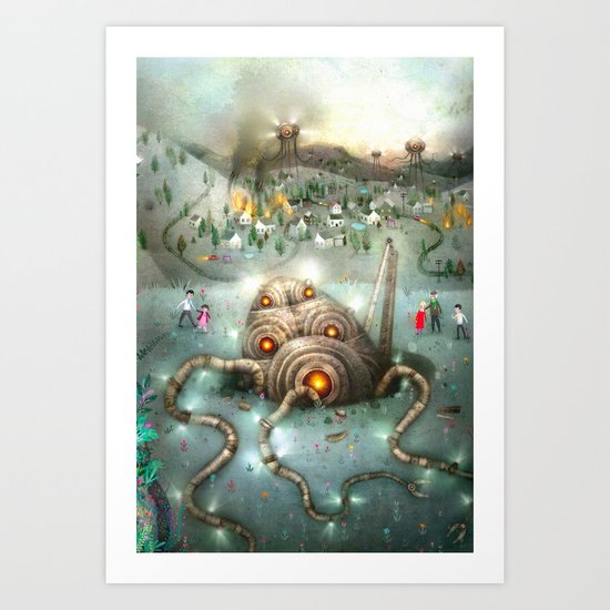 War of the worlds Art Print