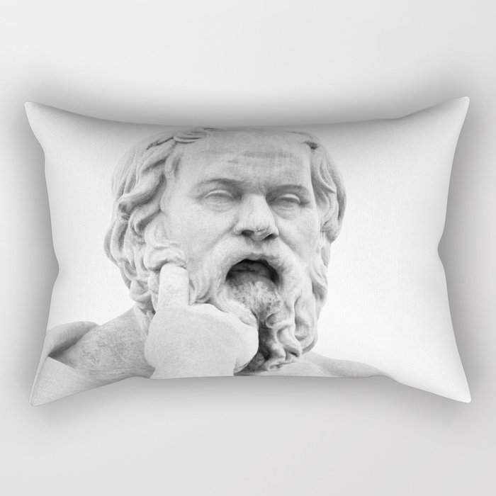 Socrates Marble Statue #3 #wall #art #society6 Rectangular Pillow