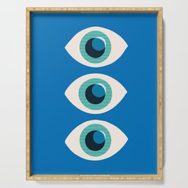 Watching You-Blue Serving Tray