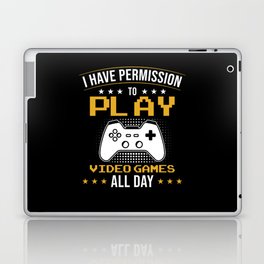Play Video Games all Day funny Gamer Laptop Skin