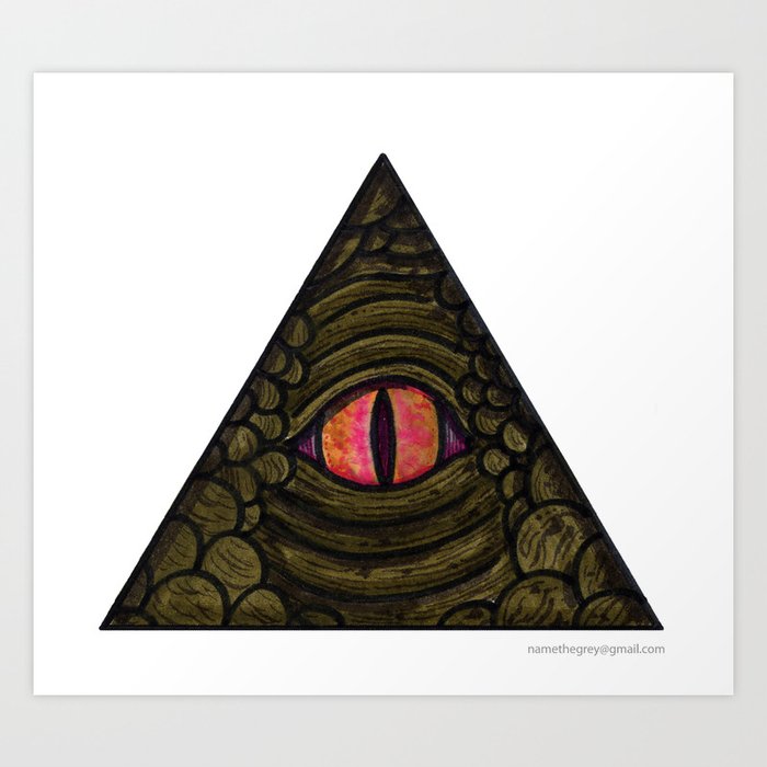 God's Eye Of Sauron Bolo Tie Ancient Egyptian Pyramid Triangle